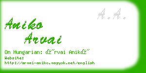 aniko arvai business card